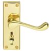 Scroll Furniture Lever Privacy Polished Brass (Per SET)