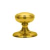 CARLISLE BRASS Delamain Plain Knob F/F Rose PB 55mm (Per SET)