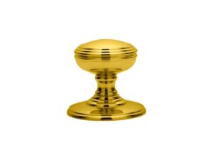 CARLISLE BRASS Delamain Plain Knob F/F Rose PB 55mm (Per SET)