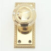 CARLISLE BRASS Georgian Knob On Plate 4.5x2 PB (Per PAIR)