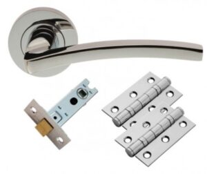 Tavira Lever On Rose Door Pack Polished Chrome (Per SET)