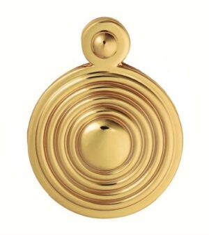Escutcheon Key Queen Anne Covered Polished Brass (Per PAIR)