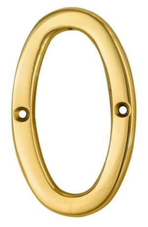 CARLISLE BRASS N0PVD Numeral 76mm No.0 Stainless Brass PVD (Per EACH)