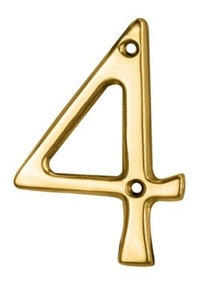CARLISLE BRASS N4PVD Numeral 76mm No.4 Stainless Brass PVD (Per EACH)