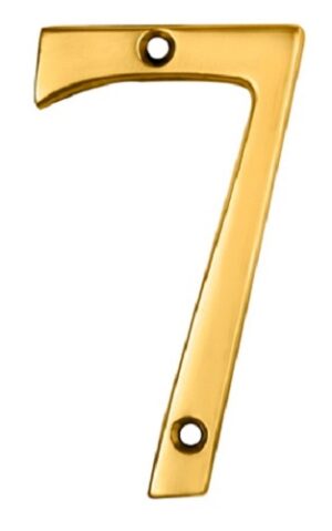 CARLISLE BRASS N7PVD Numeral 76mm No.7 Stainless Brass PVD (Per EACH)