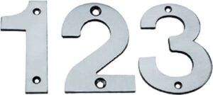 Numeral Face Fix 100mm No.2 Stainless (Per EACH)