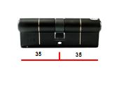 VIER V5EP70DBKE Euro Double Cylinder 70mm Black (Per EACH)