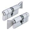 ZOO HARDWARE V5EP70CBLSC Euro Privacy Emergency Release Cylinder & Turn 70mm SCP (Per EACH)