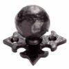 Hammered Ball Knob On Cross (32mm) 63x63 Black (Per EACH)