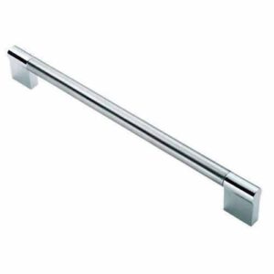 FINGERTIP DESIGN Bar Handle With Keyhole Posts 160mm Satin Nickel/Polished Chrome (Per EACH)
