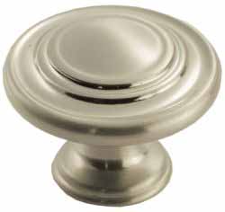 FINGERTIP DESIGN Traditional Cupboard Knob 34mm SN (Per EACH)