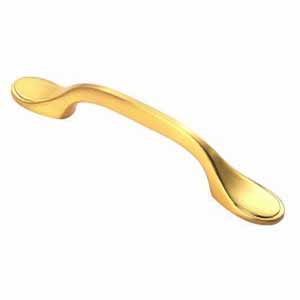 FINGERTIP DESIGN Shaker Style Drawer Pull 75mm Satin Brass (Per EACH)
