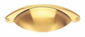 Traditional Cup Drawer Pull 64mm Satin Brass (Per EACH)