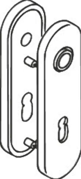 HEWI 230.23RNR.50 Backplate For Bathroom Lever Steel Blue (Per SET)