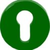 HEWI 306PZ.73 Escutcheon Euro (52x9) Meadow Green Nylon (Per PAIR)