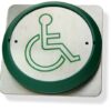 Exit Switch Round Wheelchair Symbol SS/Green (Per EACH)