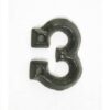 KIRKPATRICK 1976/3 Numeral 1.3/4 '3' Antique Brass (Per EACH)