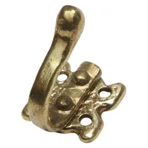 KIRKPATRICK +BRASS 1129 Wardrobe Hook Single Antique Brass (Per EACH)