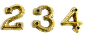 KIRKPATRICK B1976/0 Numeral 1.3/4 '0' Antique Brass (Per EACH)