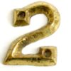 KIRKPATRICK B1976/2 Numeral 1.3/4 '2' Antique Brass (Per EACH)