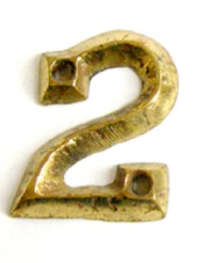 KIRKPATRICK B1976/2 Numeral 1.3/4 '2' Antique Brass (Per EACH)