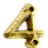 KIRKPATRICK B1976/4 Numeral 1.3/4 '4' Antique Brass (Per EACH)