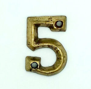 KIRKPATRICK B1976/5 Numeral 1.3/4 '5' Antique Brass (Per EACH)
