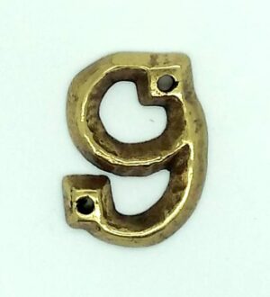 KIRKPATRICK B1976/9 Numeral 1.3/4 '9' Antique Brass (Per EACH)