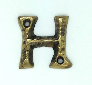KIRKPATRICK B1976/H +B1976/H Letter 1.3/4 'H' Antique Brass (Per EACH)