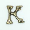 KIRKPATRICK B1976/K +B1976/K Letter 1.3/4 'K' Antique Brass (Per EACH)
