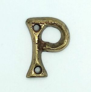 KIRKPATRICK B1976/P +B1976/P Letter 1.3/4 'P' Antique Brass (Per EACH)