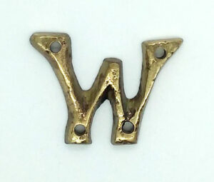 KIRKPATRICK B1976/W +B1976/W Letter 1.3/4 'W' Antique Brass (Per EACH)