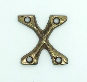 KIRKPATRICK B1976/X +B1976/X Letter 1.3/4 'X' Antique Brass (Per EACH)