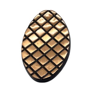 LILLY Cupboard Knob 38mm Matt Brass/Black (Per EACH)