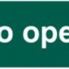 Sign Slide To Open Right 200x50mm PVC (Per EACH)