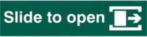 Sign Slide To Open Right 200x50mm PVC (Per EACH)