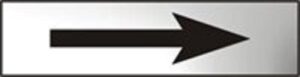Sign Arrow 200x50mm CP (Per EACH)