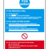 Sign Fire Action Notice Plas 200x300 (Per EACH)