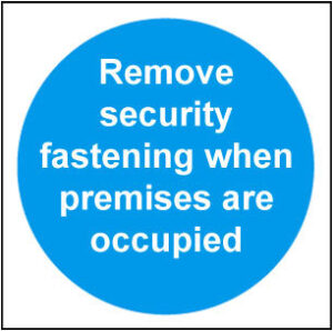 Sign Remove.security Fastening Plas 100x100 (Per EACH)