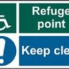 Sign Disabled Refuge Keep Clear 200x300 (Per EACH)