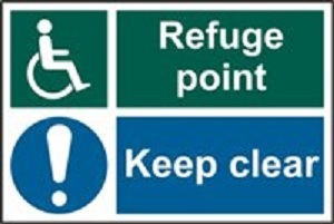 Sign Disabled Refuge Keep Clear 200x300 (Per EACH)