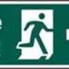 Sign Fire Exit Arrow Right Plas 600x200 (Per EACH)