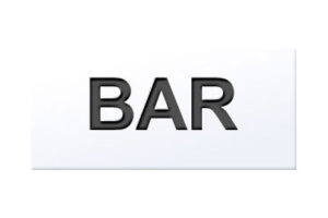 Sign 'Bar' 75x35mm Aluminium (Per EACH)