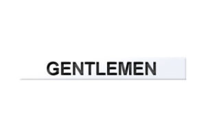 Sign 'Gentlemen' 180x26mm Aluminium (Per EACH)