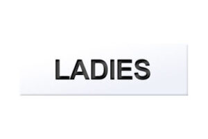 Sign 'Ladies' 200x50mm Aluminium (Per EACH)