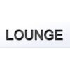 Sign 'Lounge' 146x26mm Aluminium (Per EACH)