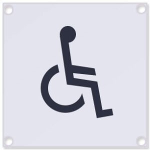 Pictogram Disabled 140x140mm Aluminium (Per EACH)