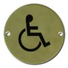 Pictogram Disabled 75mm Dia Brass (Per EACH)
