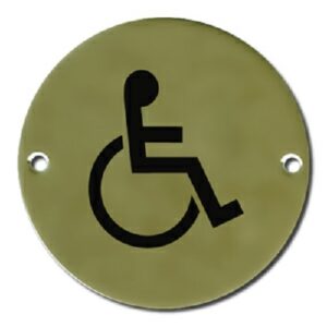 Pictogram Disabled 75mm Dia Brass (Per EACH)