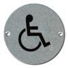 Pictogram Disabled 75mm Dia Aluminium (Per EACH)